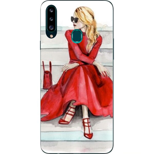 

Силиконовый бампер Casemarket с изображением для Samsung A20s Galaxy A207F Lady in Red