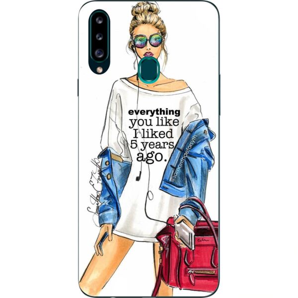 

Силиконовый бампер Casemarket с изображением для Samsung A20s Galaxy A207F Стильная блондинка