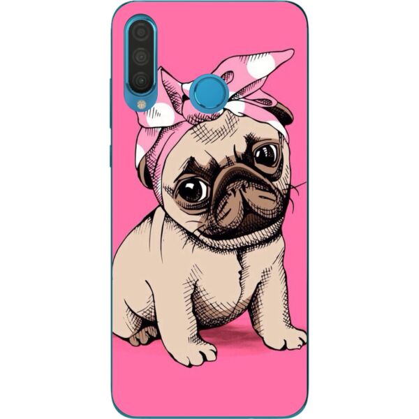 

Чехол Casemarket с картинкой силиконовый для Huawei P30 Lite Мопс