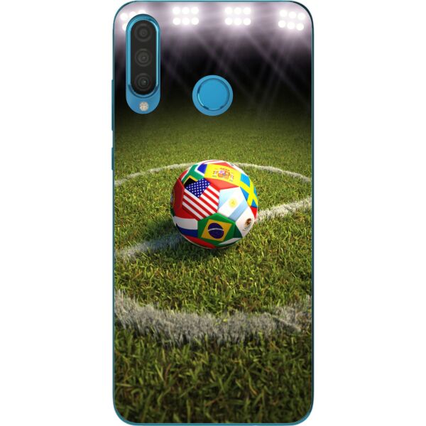 

Силиконовый чехол Casemarket для Huawei P30 Lite с картинкой Футбол