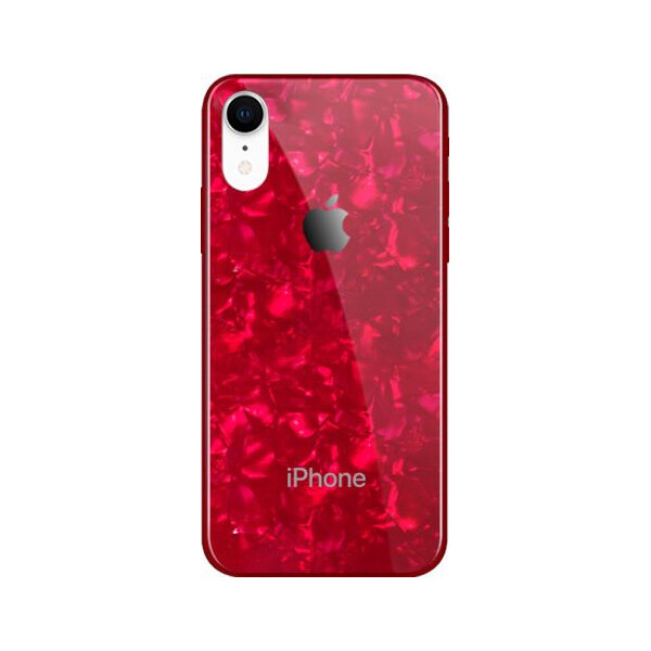 

Чехол накладка xCase на iPhone XR Glass Marble case red