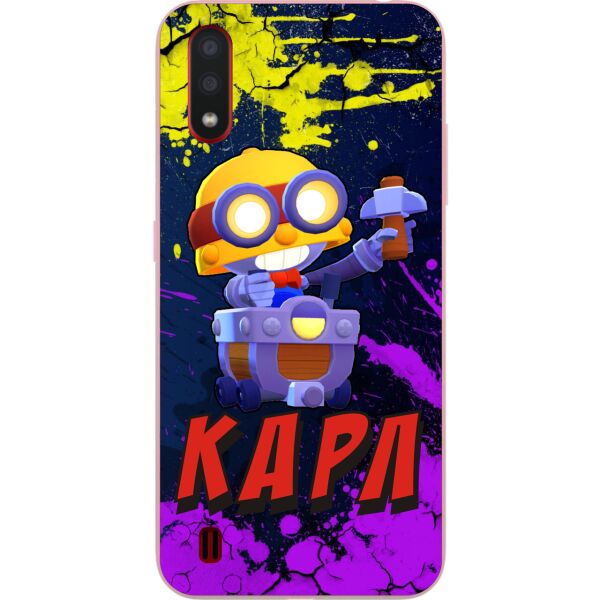 

Силиконовый чехол Casemarket для Samsung A01 Galaxy A015F с картинкой Бравл Старс Карл