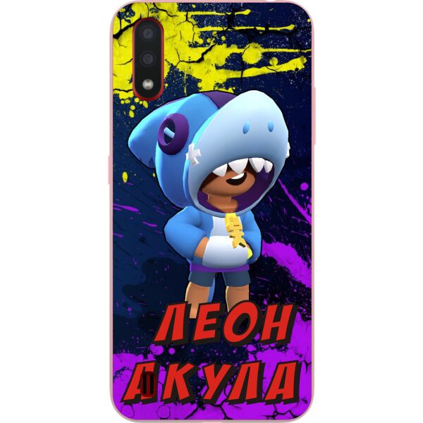 

Силиконовый чехол Casemarket для Samsung A01 Galaxy A015F с картинкой Бравл Старс Леон акула