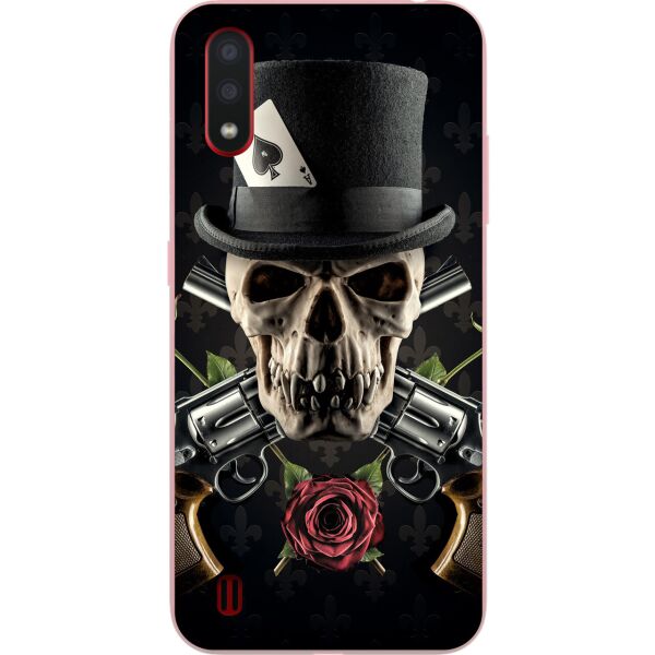 

Чехол Casemarket с картинкой силиконовый для Samsung A01 Galaxy A015F Череп в шляпе