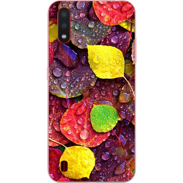 

Силиконовый чехол Casemarket для Samsung A01 Galaxy A015F с картинкой Листья