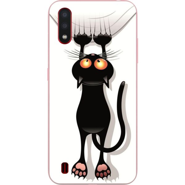 

Силиконовый бампер Casemarket с изображением для Samsung A01 Galaxy A015F Черный кот