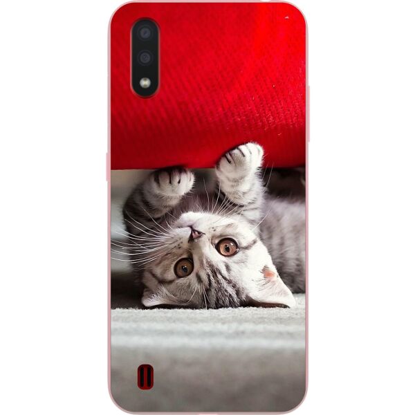 

Оригинальный силиконовый чехол Casemarket для Samsung A01 Galaxy A015F с картинкой Котенок
