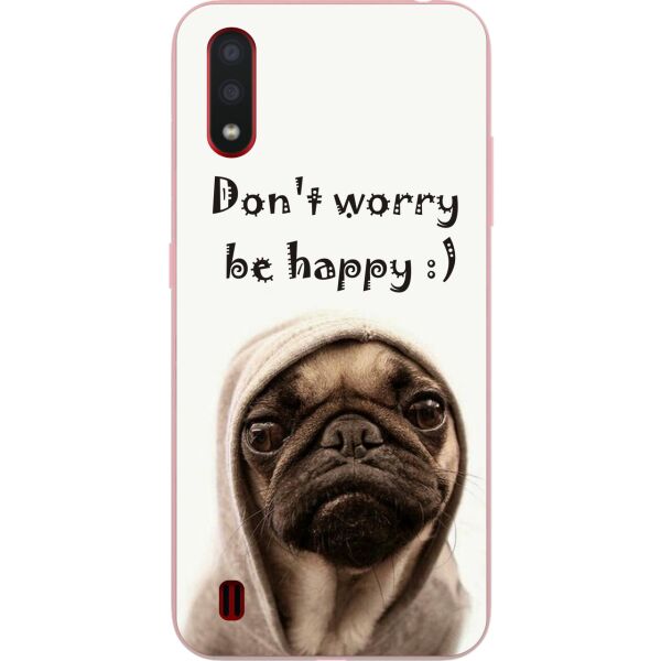 

Оригинальный силиконовый чехол Casemarket для Samsung A01 Galaxy A015F с картинкой Мопс