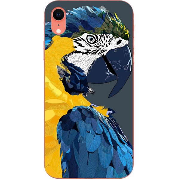 

Бампер силиконовый Casemarket с картинкой для Iphone XR Яркий попугай