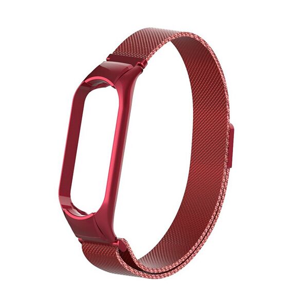 

Ремінець для Xiaomi Mi Band 5/6 (Milan Vintage Weaving vs Magnet) Wine Red