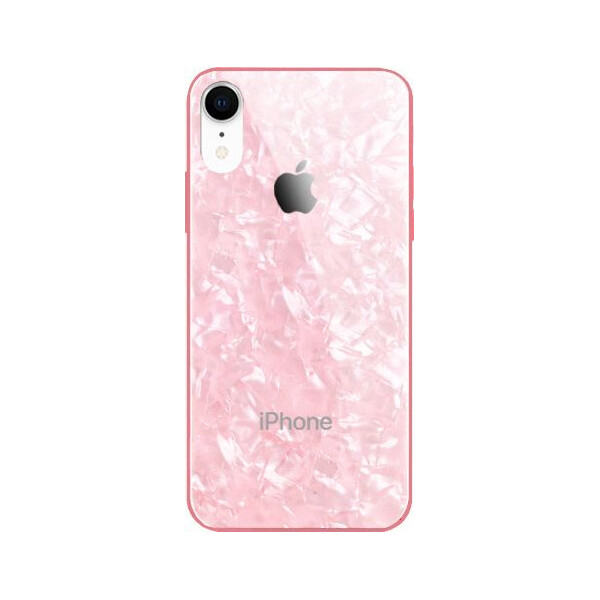 

Чехол накладка xCase на iPhone XR Glass Marble case rose gold