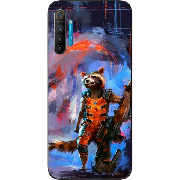 

Силиконовый чехол Casemarket для Realme X2 с картинкой Енот Ракета