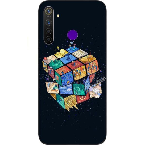 

Оригинальный бампер Casemarket для Realme Q с картинкой Кубик