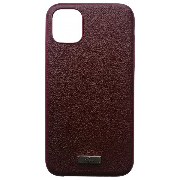 

Чехол накладка на iPhone 11 Pro Max Kajsa Luxe Collection Leather burgundy