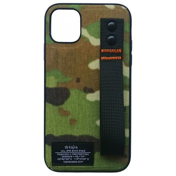 

Чехол накладка на iPhone 11 Pro Kajsa Military Collection Straps multicam-green