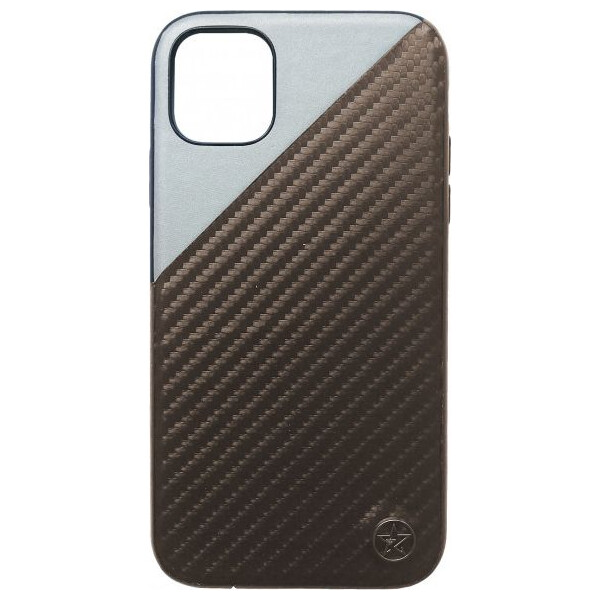 

Чехол накладка на iPhone 11 Kajsa Neo Classic Collection Carbon Series 1 brown
