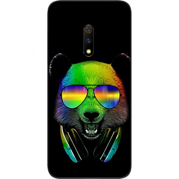 

Силиконовый бампер Casemarket для Realme X с картинкой Мишка в наушниках