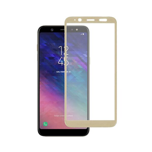 

Захисне скло Glass 5D Premium для Samsung J600 Galaxy J6/A6 2018 (Золотий)