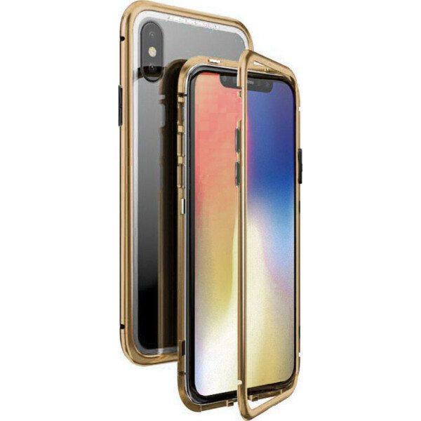 

Чехол накладка xCase для iPhone XR Magnetic Case прозрачный золотой