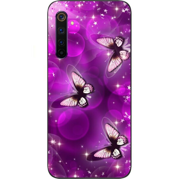 

Оригинальный TPU чехол Casemarket для Realme 6 Pro с картинкой Сиреневые бабочки