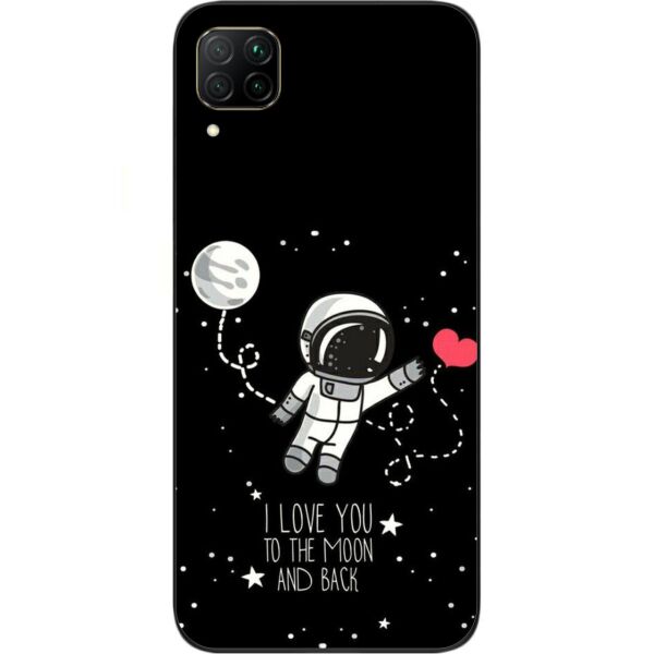 

Оригинальный силиконовый чехол Casemarket для Huawei P40 Lite с картинкой Любовь до луны