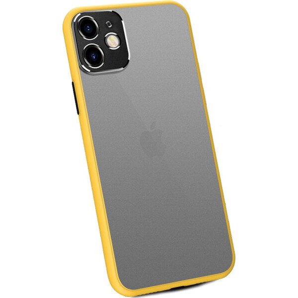 

Чехол накладка xCase для iPhone 11 Matt Case Camera Lens Yellow black