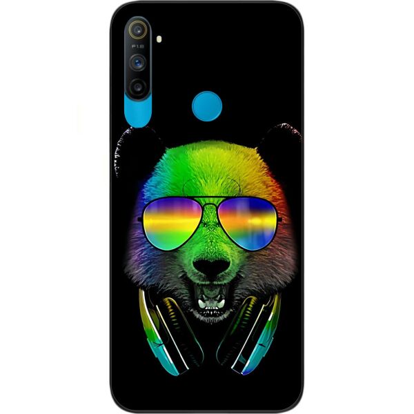

Силиконовый бампер Casemarket с изображением для Realme C3 Мишка в наушниках