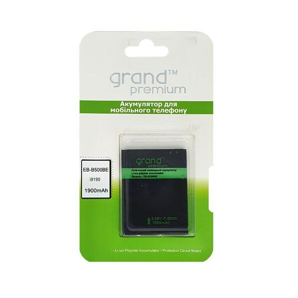 

Акумулятор Grand Premium для Samsung i9190 (EB-B500BE)
