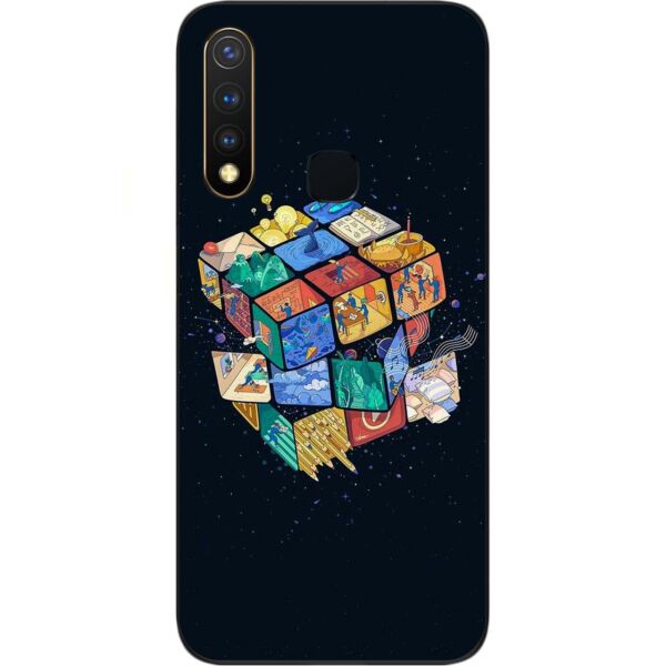 

Оригинальный бампер Casemarket для Vivo Y19 с картинкой Кубик