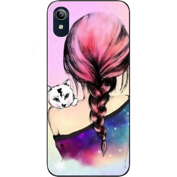 

Оригинальный силиконовый чехол Casemarket для Vivo Y91C с картинкой Котик на плече