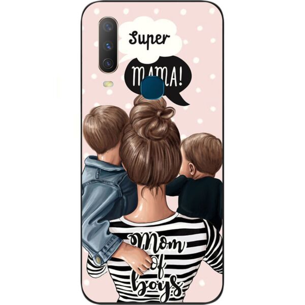 

Силиконовый чехол Casemarket для Vivo Y17 с картинкой Мама и малыши