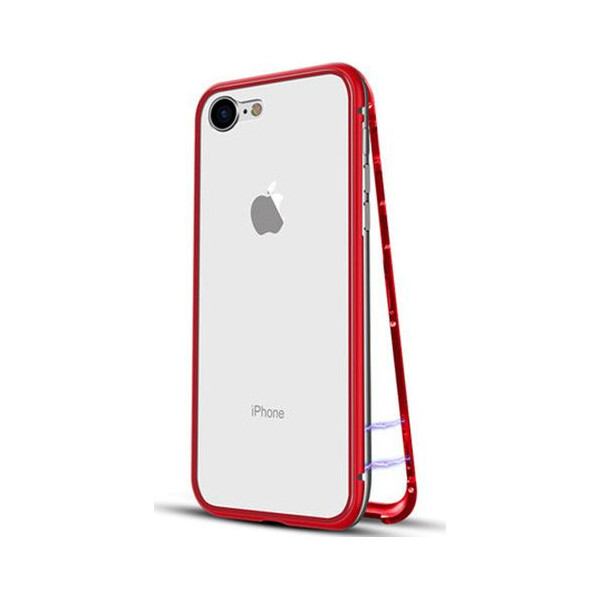

Чехол накладка xCase для iPhone 6/6s Magnetic Case прозрачный красный