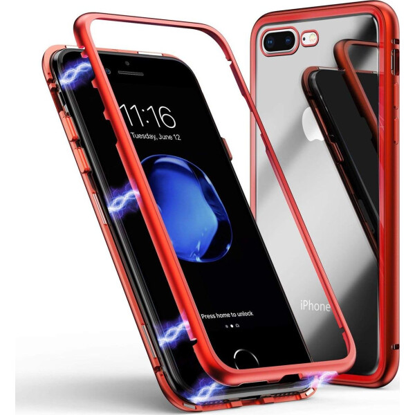 

Чехол накладка xCase для iPhone 7 Plus/8 Plus Magnetic Case прозрачный красный