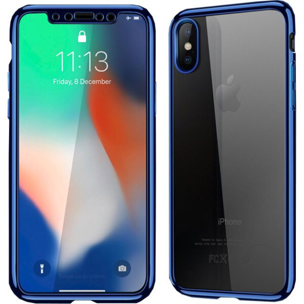 

Чехол накладка xCase на iPhone Х защита 360 синий