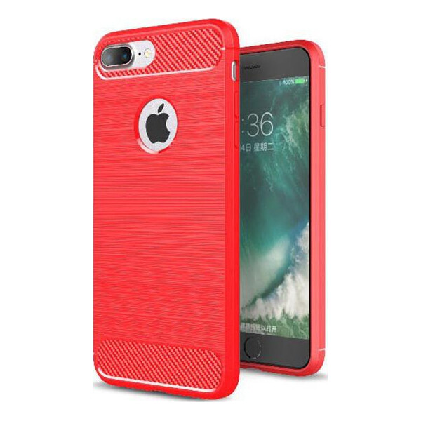 

Чехол накладка xCase на iPhone 7 Plus/8 Plus Carbon Fiber красный