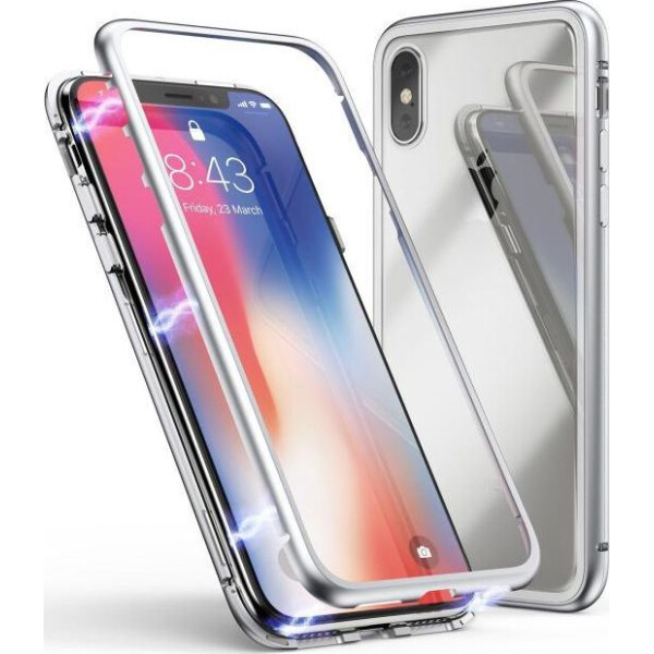

Чехол накладка xCase для iPhone 7/8 Magnetic Case plastic прозрачный белый