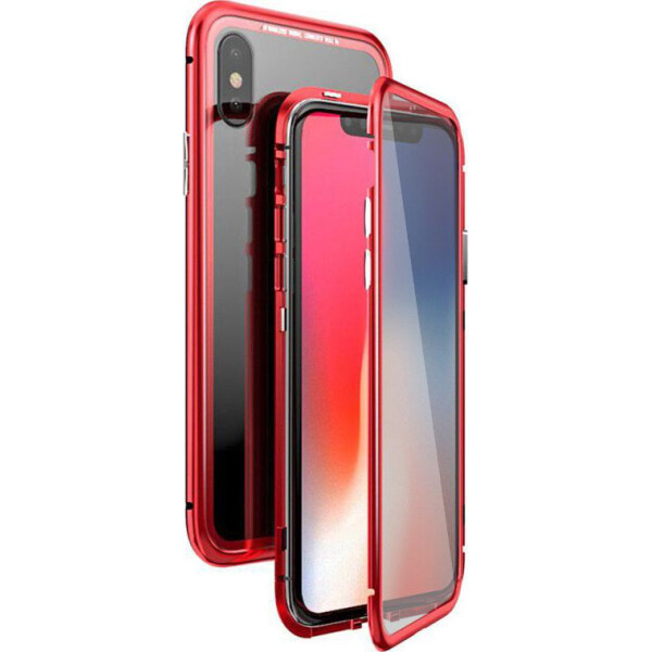 

Чехол накладка xCase для iPhone XS Max Double-sided Magnetic Case transparent red