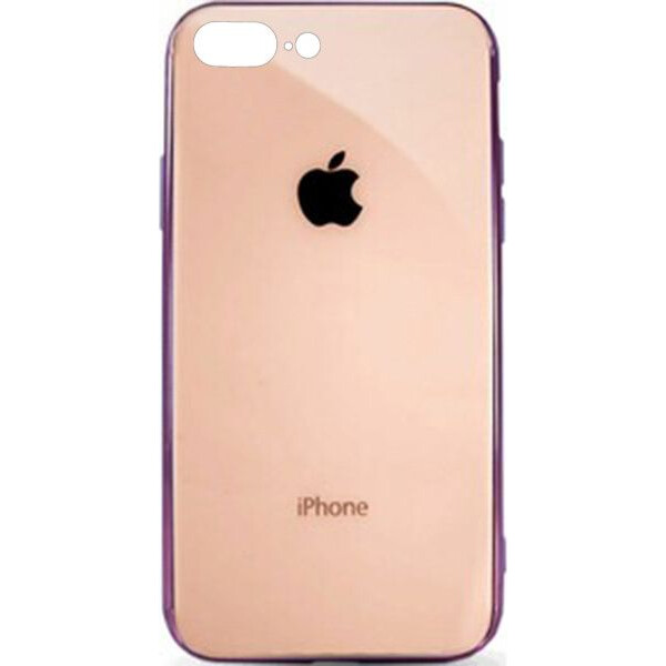 

Чехол накладка xCase на iPhone 7 Plus/8 Plus Glass Case Logo Metallic rose gold