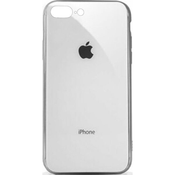 

Чехол накладка xCase на iPhone 7 Plus/8 Plus Glass Case Logo Metallic white