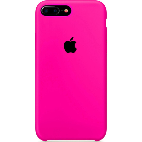 

Чехол накладка xCase для iPhone 7 Plus/8 Plus Silicone Case Barbie pink c черным яблоком