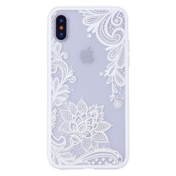 

Чехол накладка xCase на iPhone XS Max ажурный белый