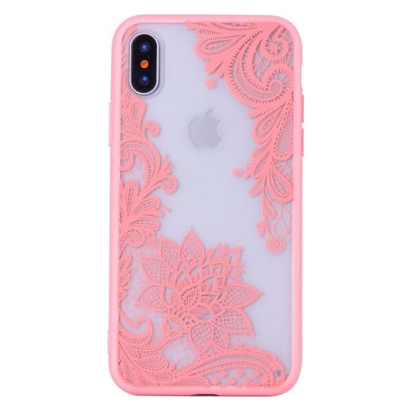 

Чехол накладка xCase на iPhone XS Max ажурный розовый