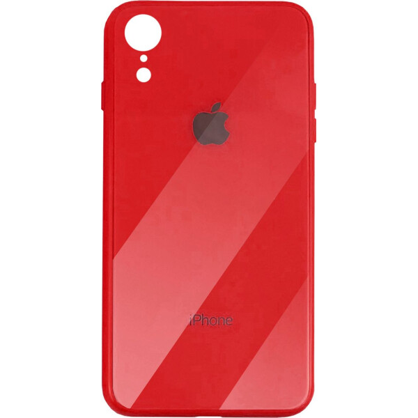 

Чехол накладка xCase на iPhone XR Glass Case Logo red