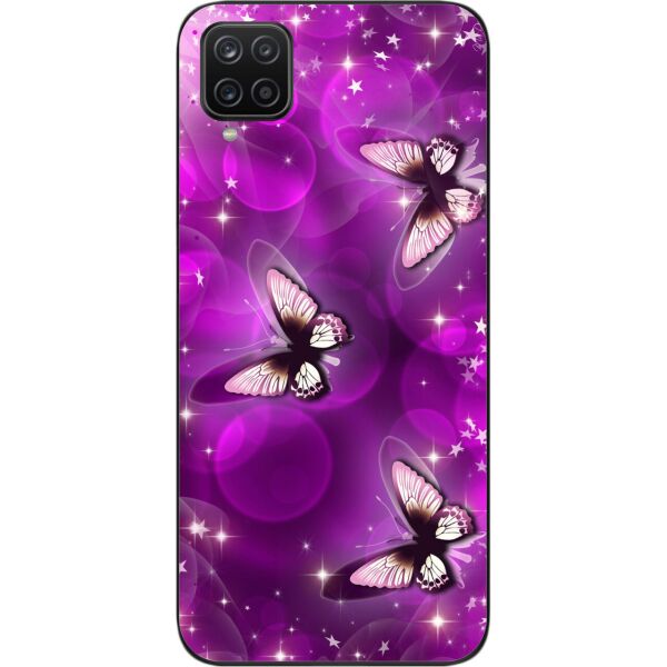 

Оригинальный чехол SMTT для Samsung A12 Galaxy A125F с картинкой Сиреневые бабочки