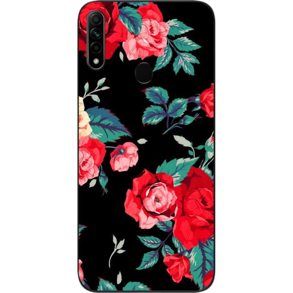 

Силиконовый бампер SMTT для OPPO A31 с изображением Красные розы
