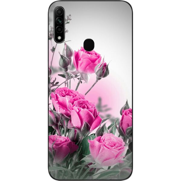 

Силиконовый бампер SMTT для OPPO A72 с изображением Розовые розы