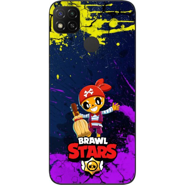 

Силиконовый чехол SMTT для Xiaomi Redmi 9C с картинкой Бравл Старс герой Пират поко