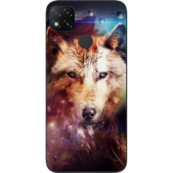 

Чехол силиконовый SMTT для Xiaomi Redmi 9C с картинкой Космический волк