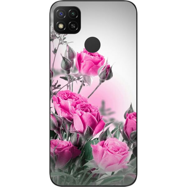 

Силиконовый бампер SMTT для Xiaomi Redmi 9C с изображением Розовые розы