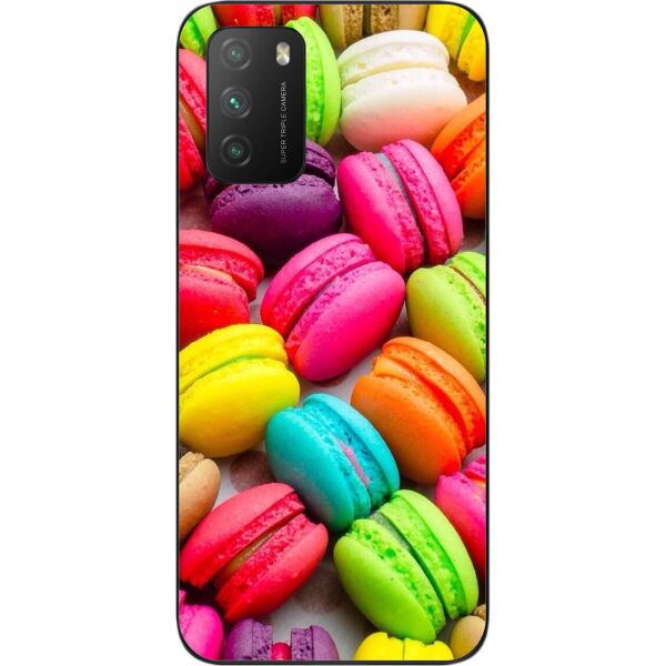 

Оригинальный силиконовый чехол SMTT для Xiaomi Poco M3 с картинкой Макаруны